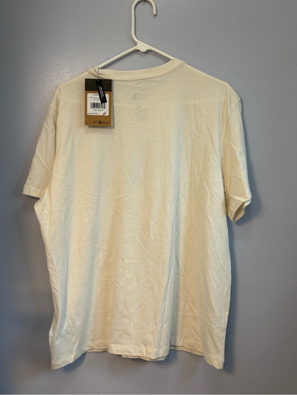 The North Face Women’s Novelty Graphic Tee White Dune Cream Relaxed Fit XL NWT - Picture 4 of 7
